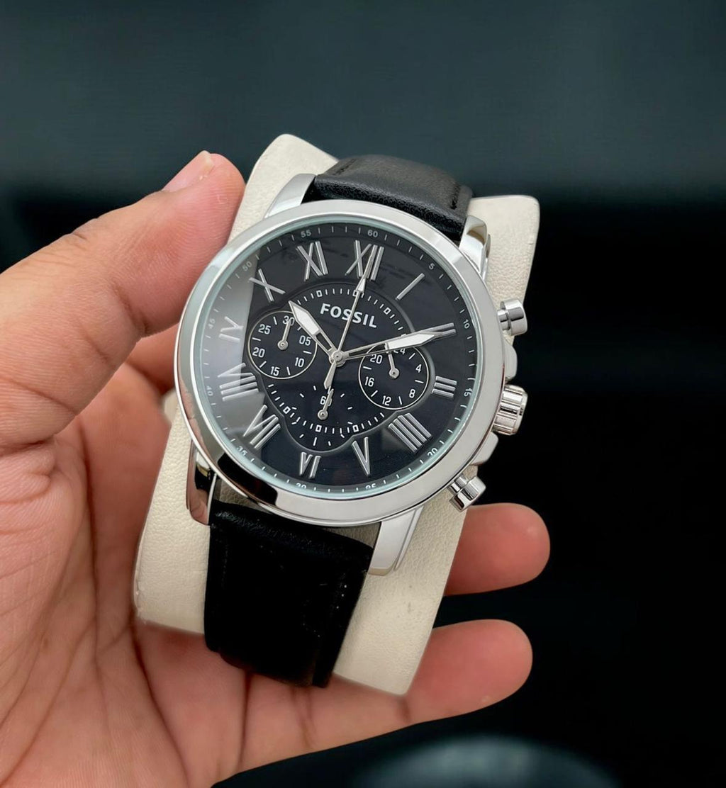 Fossil FS4812 Grant Chronograph Watch for Men – Premium Leather, 7A Quality, Budget Range