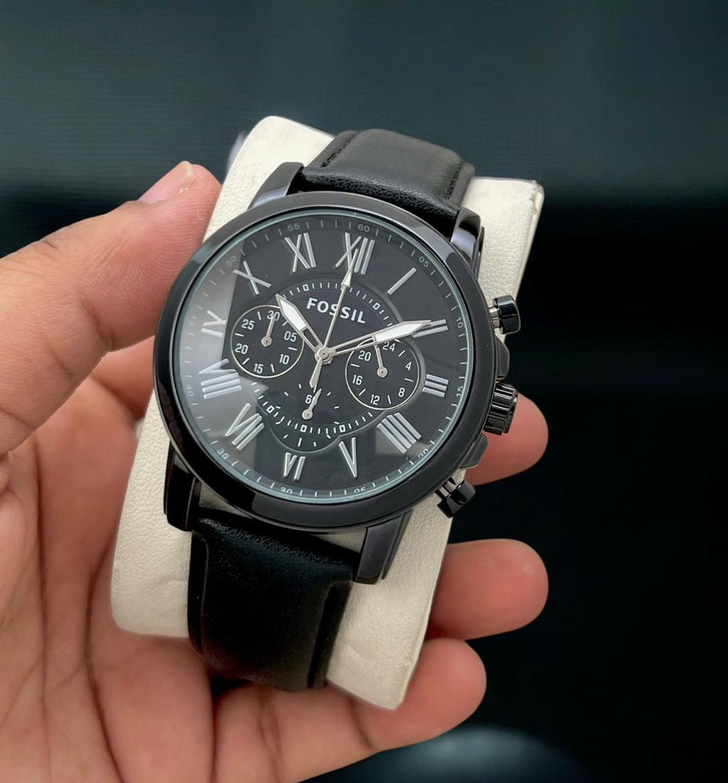 Fossil FS4812 Grant Chronograph Watch for Men – Premium Leather, 7A Quality, Budget Range